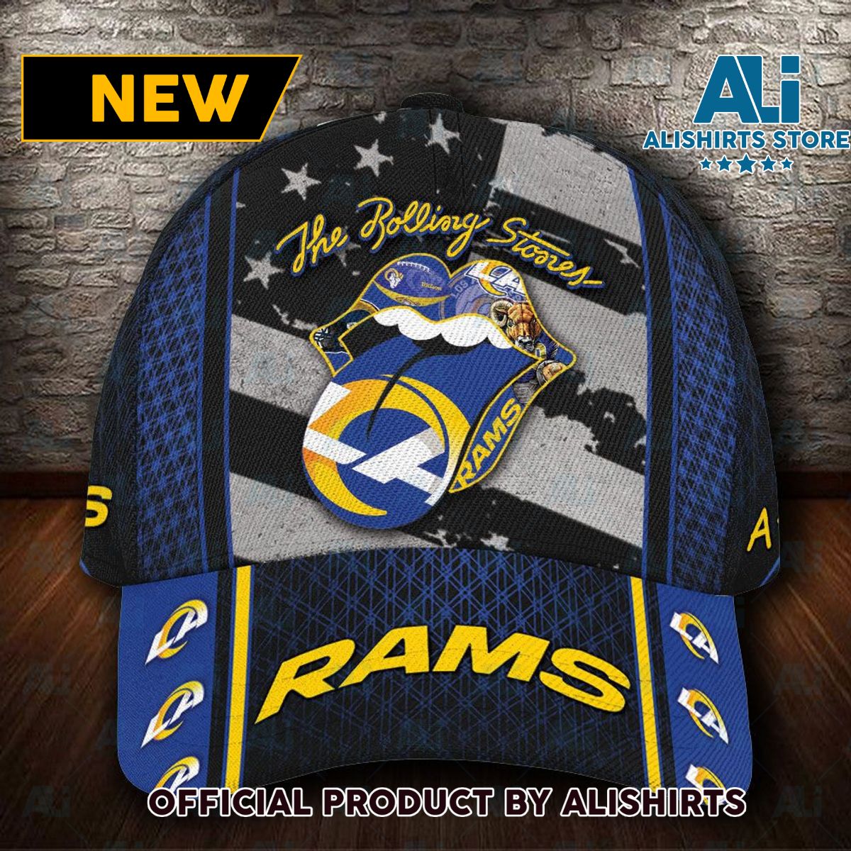 Personalized Los Angeles Rams The Rolling Stones Classic Cap