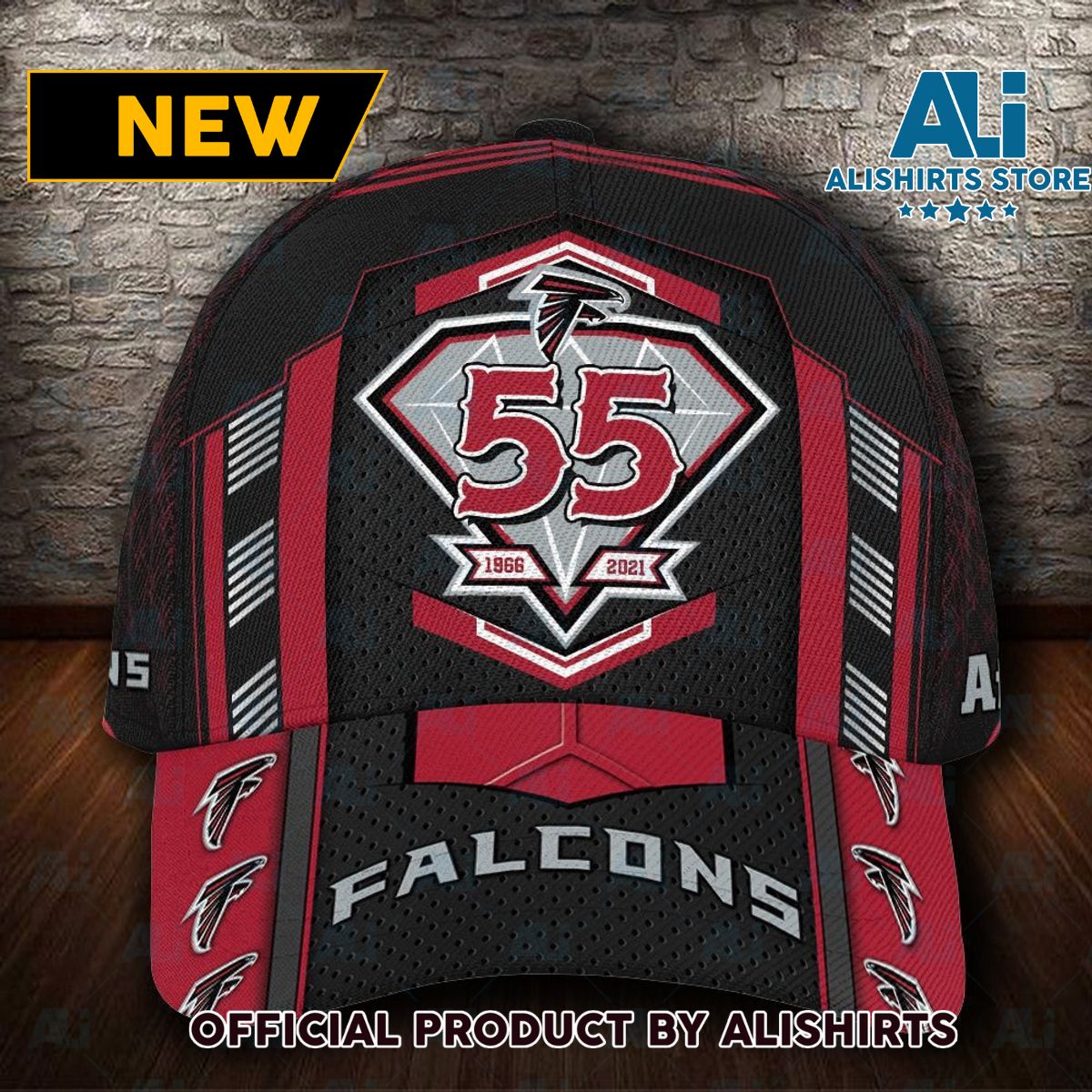 Personalized Atlanta Falcons 55th Anniversary Classic Cap