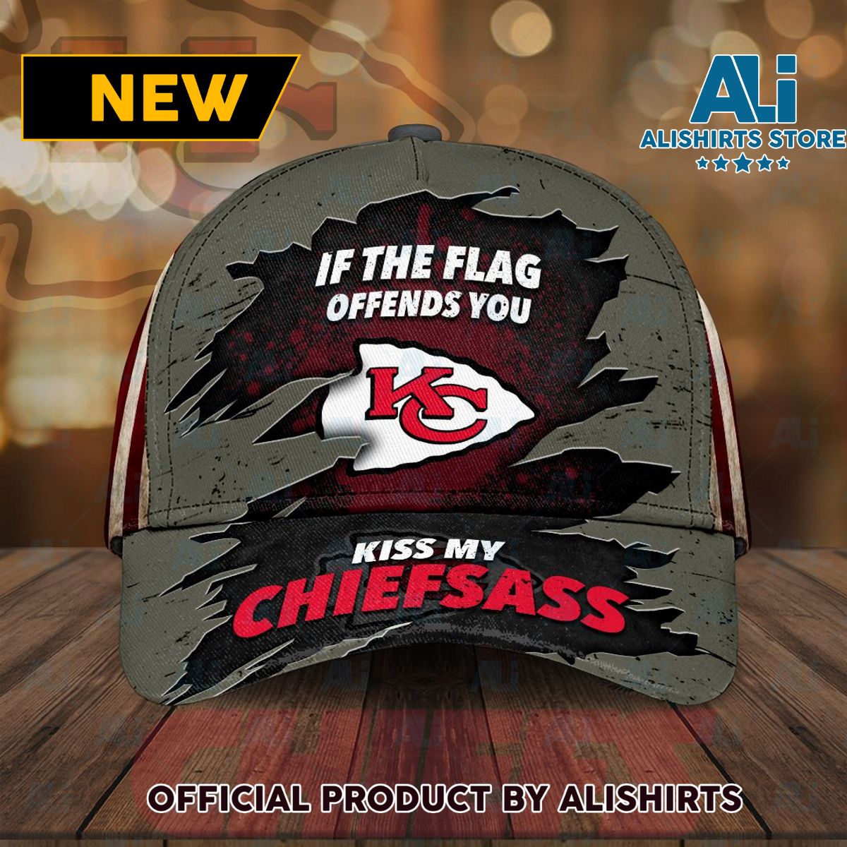 Kansas City Chiefs If The Flag Offends You Kiss My Chiefsass Classic Baseball Cap