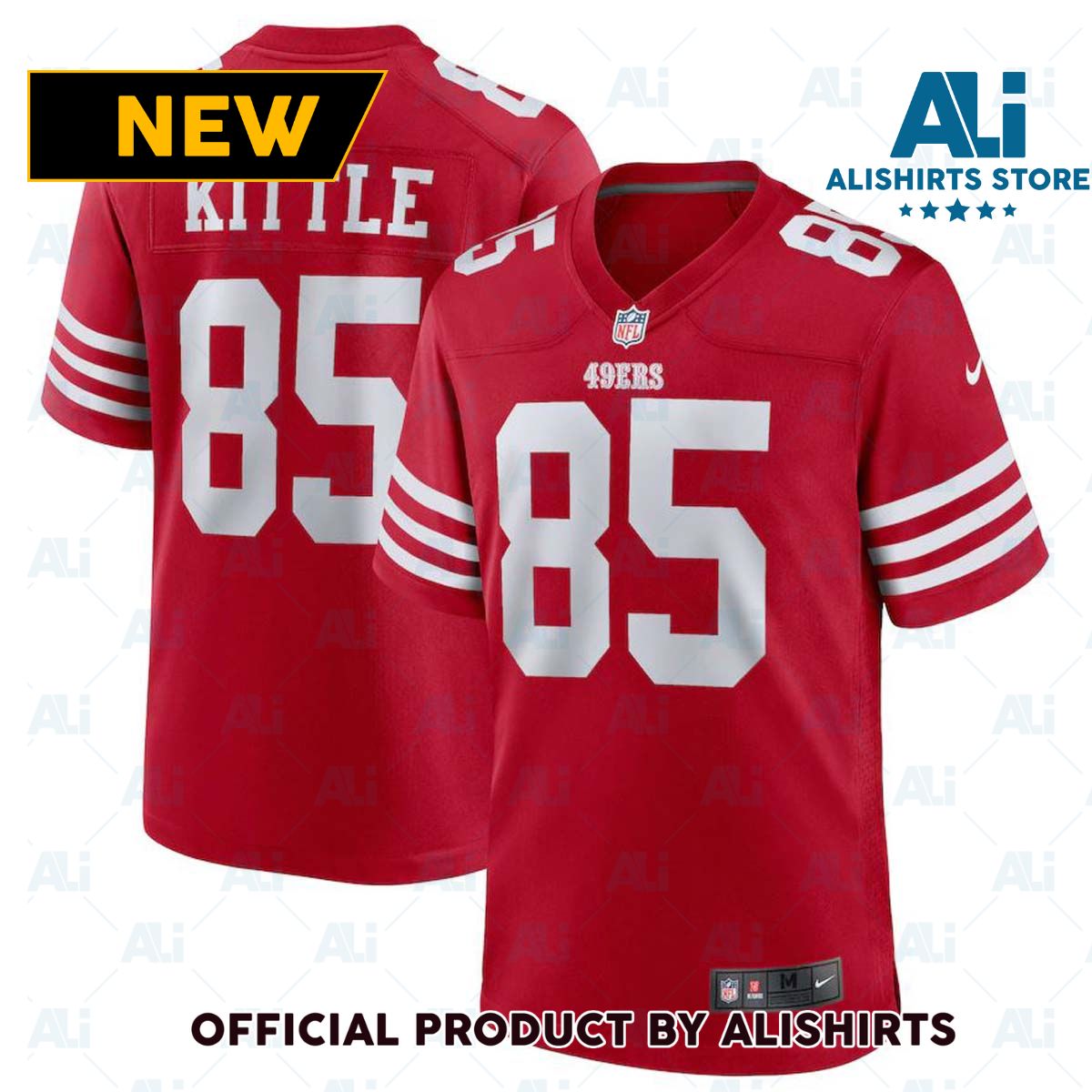 Nike San Francisco 49ers George Kittle  85 Game NFL Football Jersey