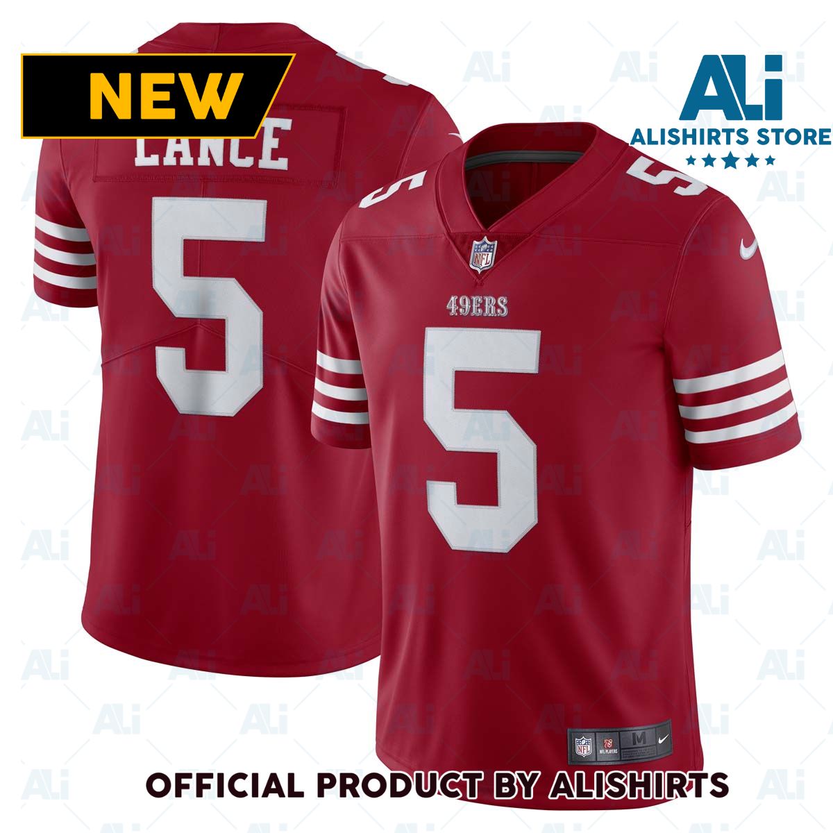 Nike San Francisco 49ers Trey Lance  5 2022 Limited NFL Football Jersey