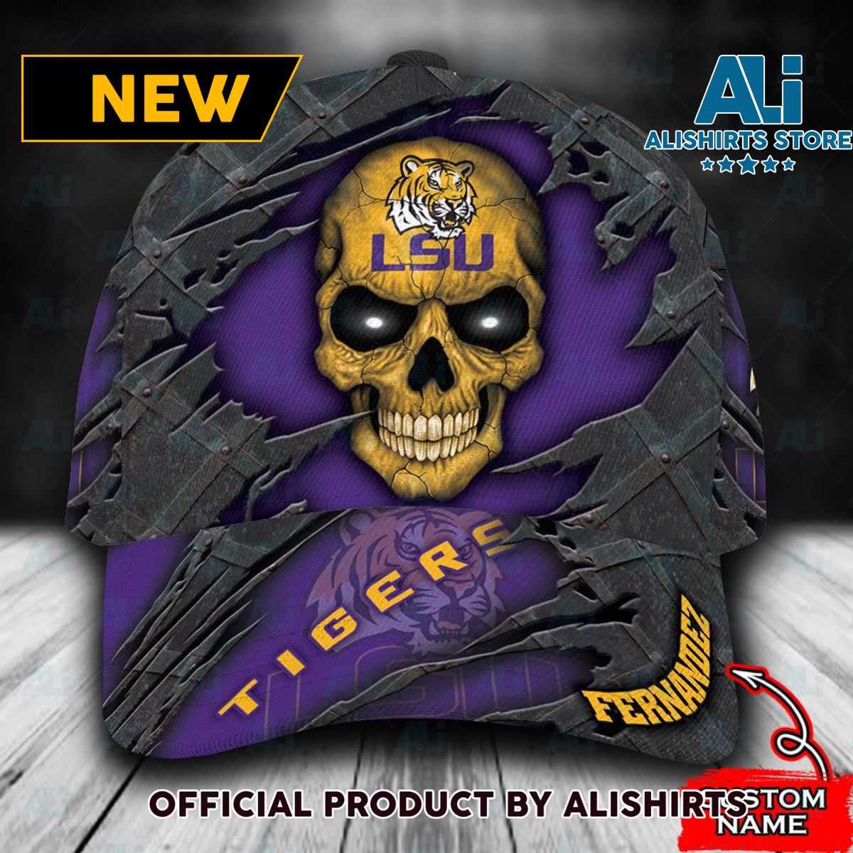 Personalized LSU Tigers Skull Classic Cap