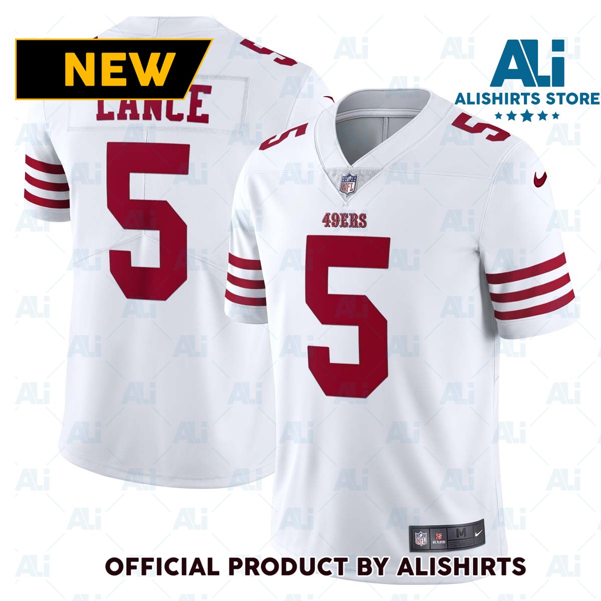 Nike San Francisco 49ers Trey Lance  5 Limited NFL Football Jersey