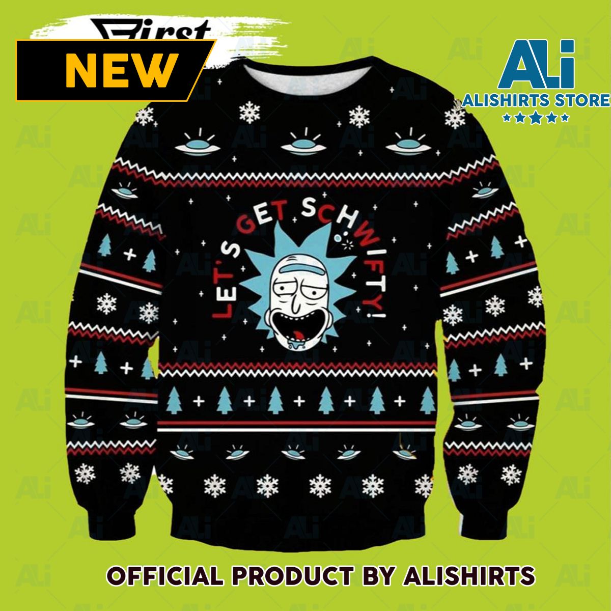 Rick And Morty Ugly Christmas Sweater Let Schwifty Christmas Style