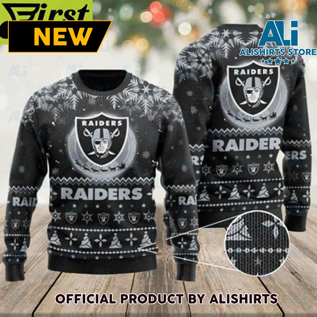 Raiders Ugly Sweater Snowflakes Ugly Christmas Sweater 3D For Christmas