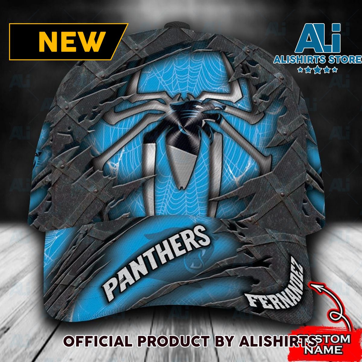 Personalized Carolina Panthers Spider Man Classic Cap