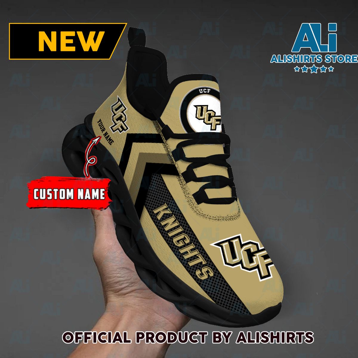 NCAA UCF Knights Team Logo Custom Name Max Soul Shoes