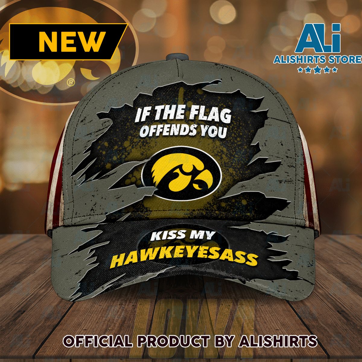 Iowa Hawkeyes If The Flag Offends You Kiss My Hawkeyesass Classic Baseball Cap