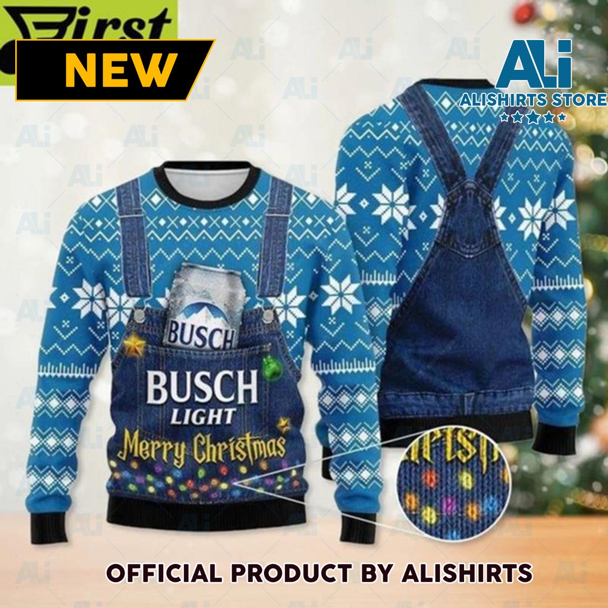 Busch Light Ugly Sweater Merry Christmas 3D Ugliest Christmas Sweater Ever