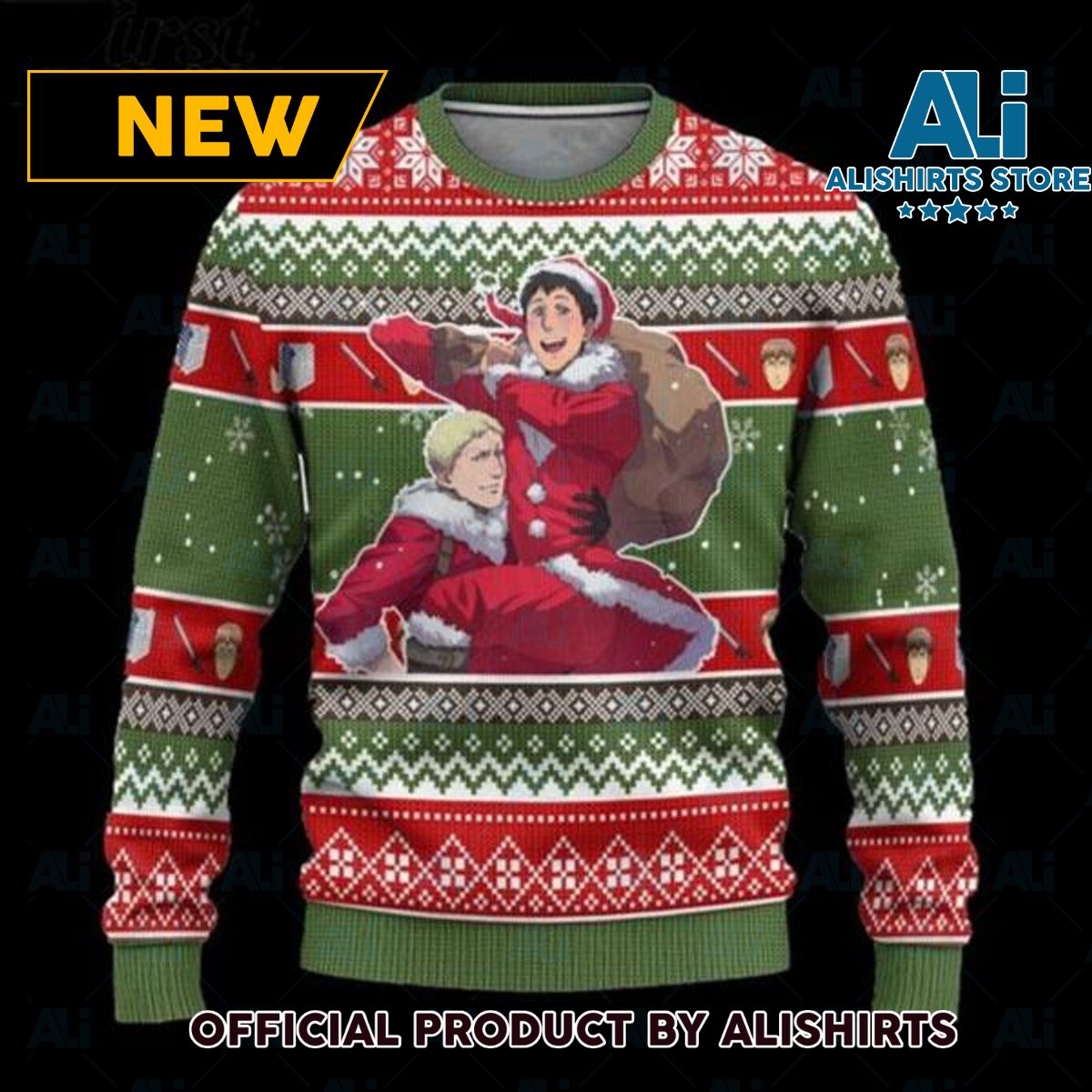 Jean Kirstein Attack on Titan Premium Ugly Christmas Sweater