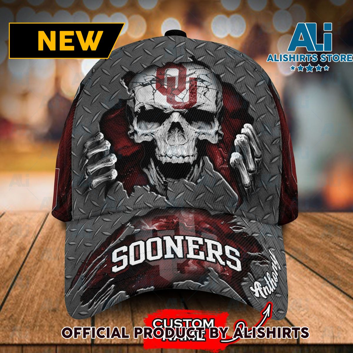 Personalized Oklahoma Sooners Skeleton Classic Cap