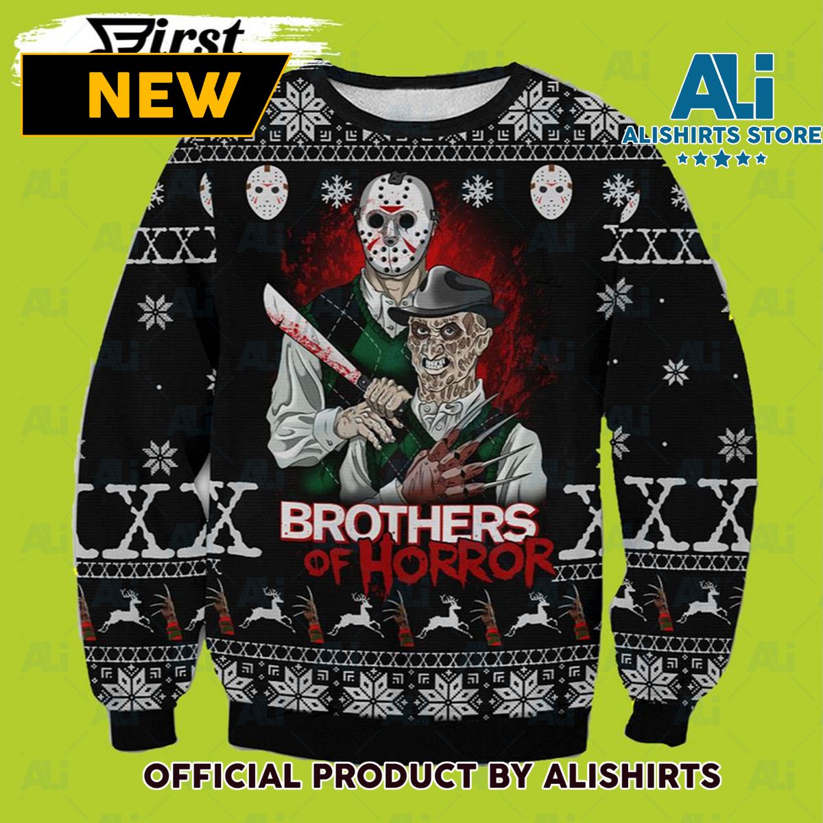 Brothers Of Horror Ugly Christmas Sweater