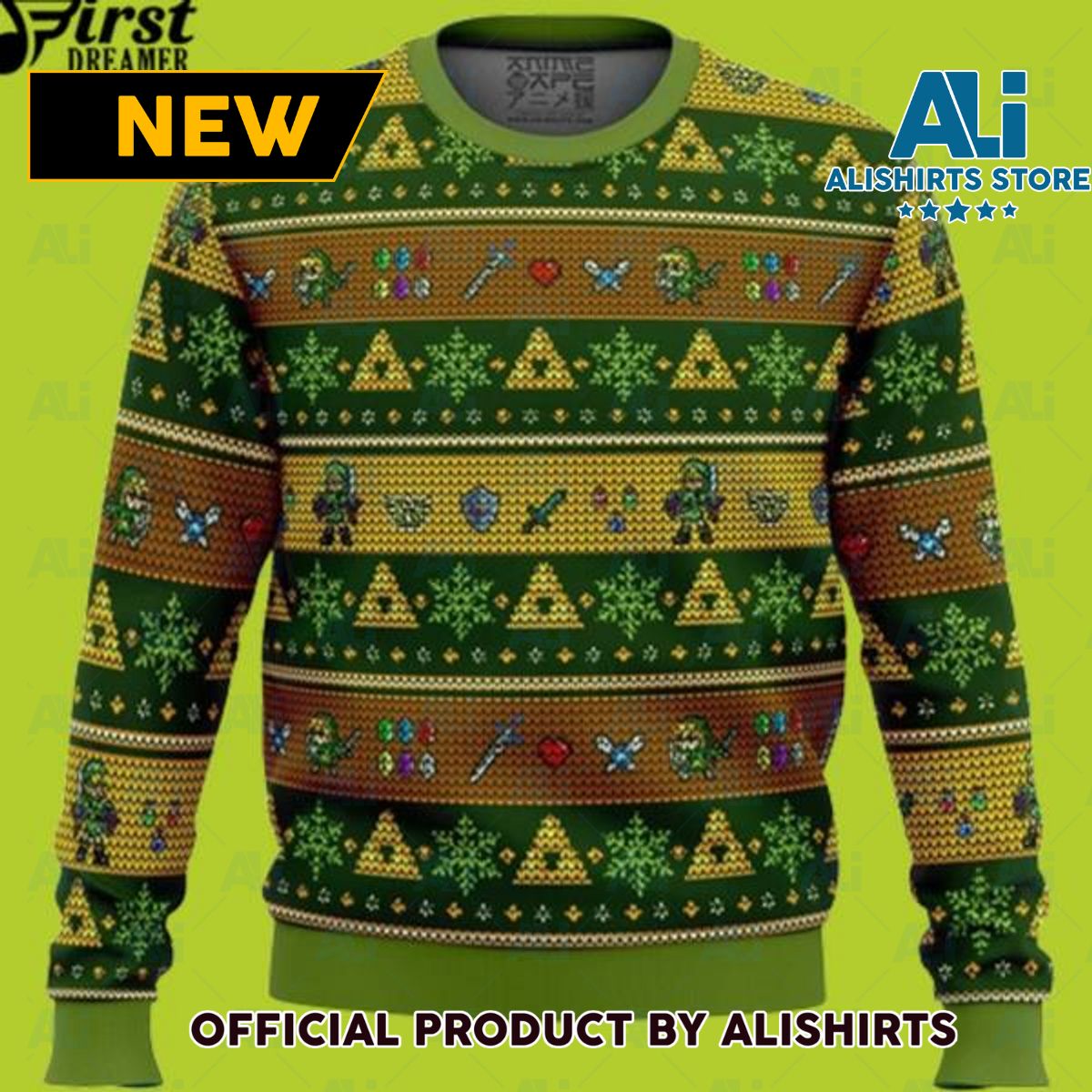 Link Adventure Legend of Zelda Ugly Christmas Sweater