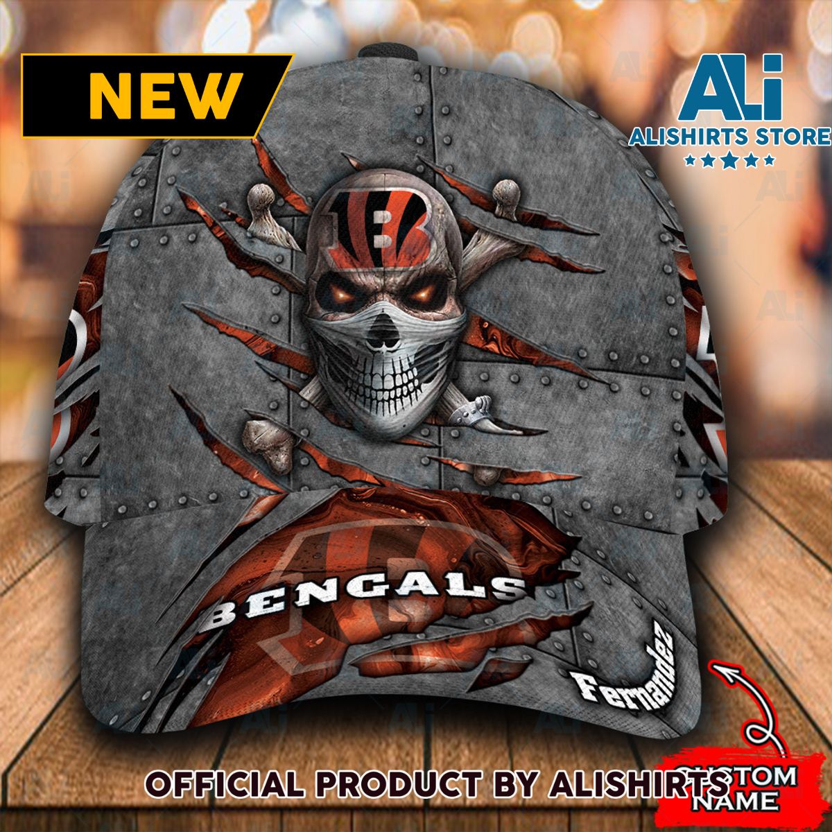 Personalized Cincinnati Bengals Skull Classic Cap