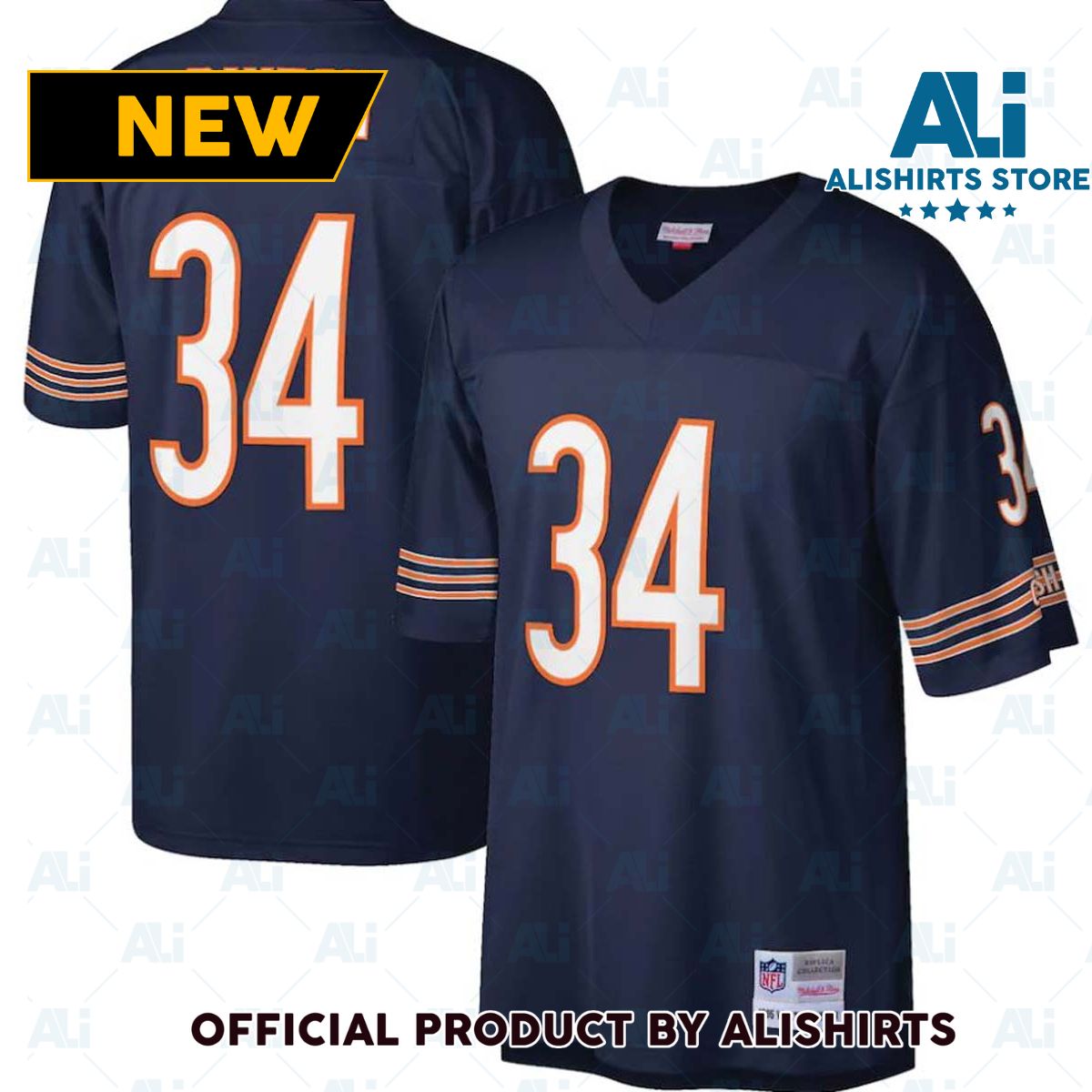 Mitchell and Ness Chicago Bears Walter Payton  34 Replica NFL Football Jersey