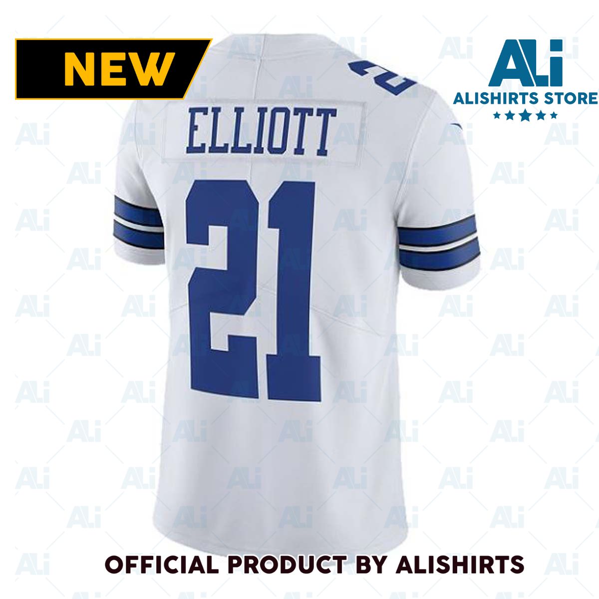 Nike Dallas Cowboys Ezekiel Elliott  21 White Vapor Limited NFL Football Jersey