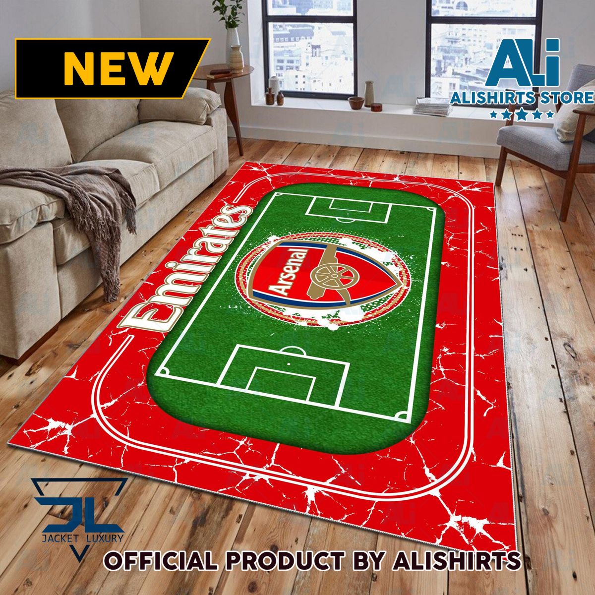 Arsenal. FC EPL Team Rug Carpet