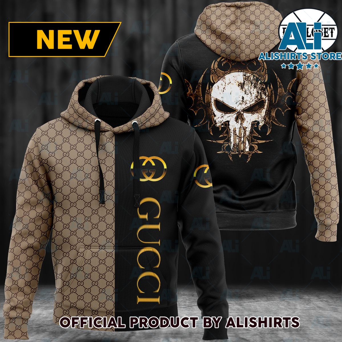 Gucci GG Skull Punisher Hoodie Luxury Brand Outfits