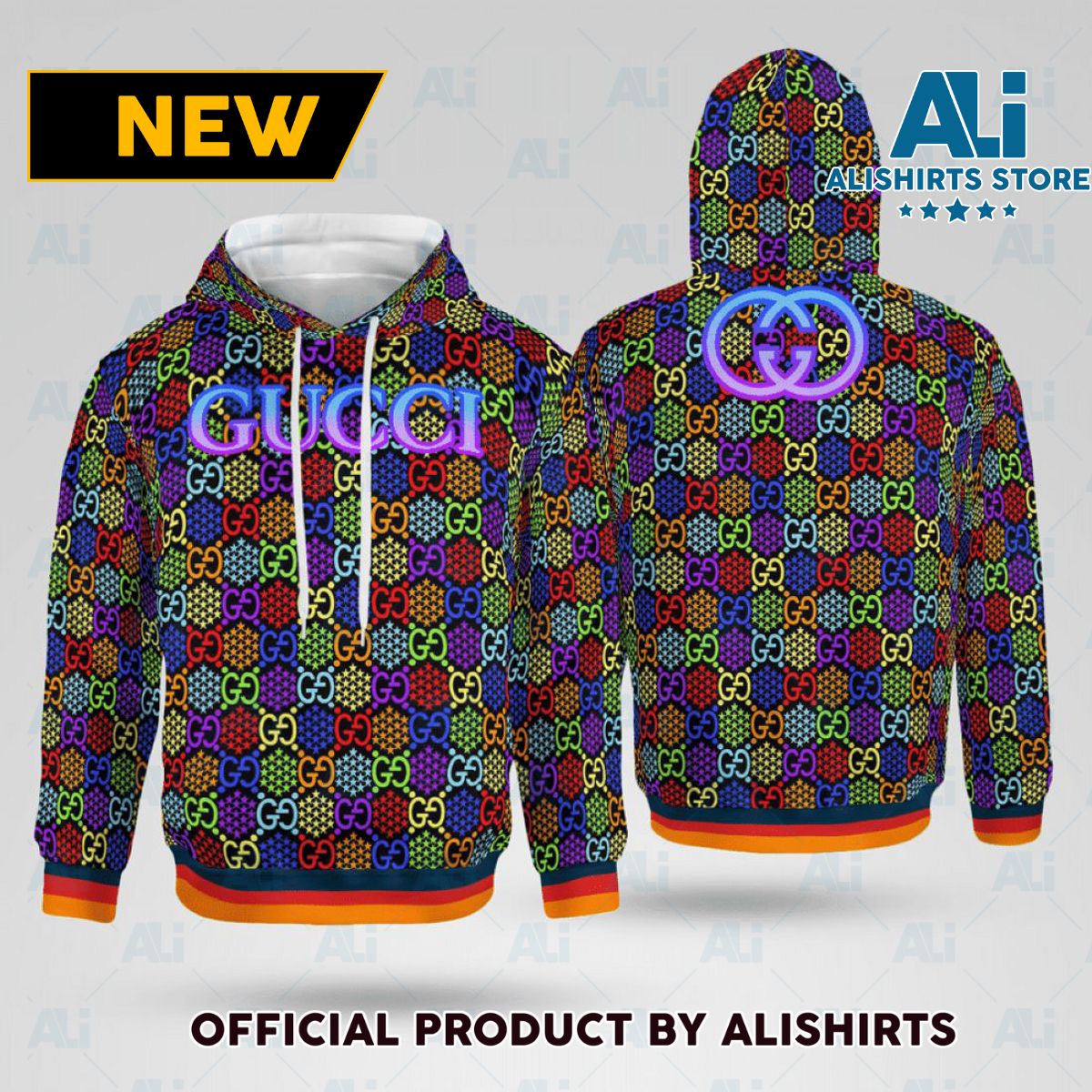 Gucci GG Multicolor Hoodie Luxury Brand Outfits