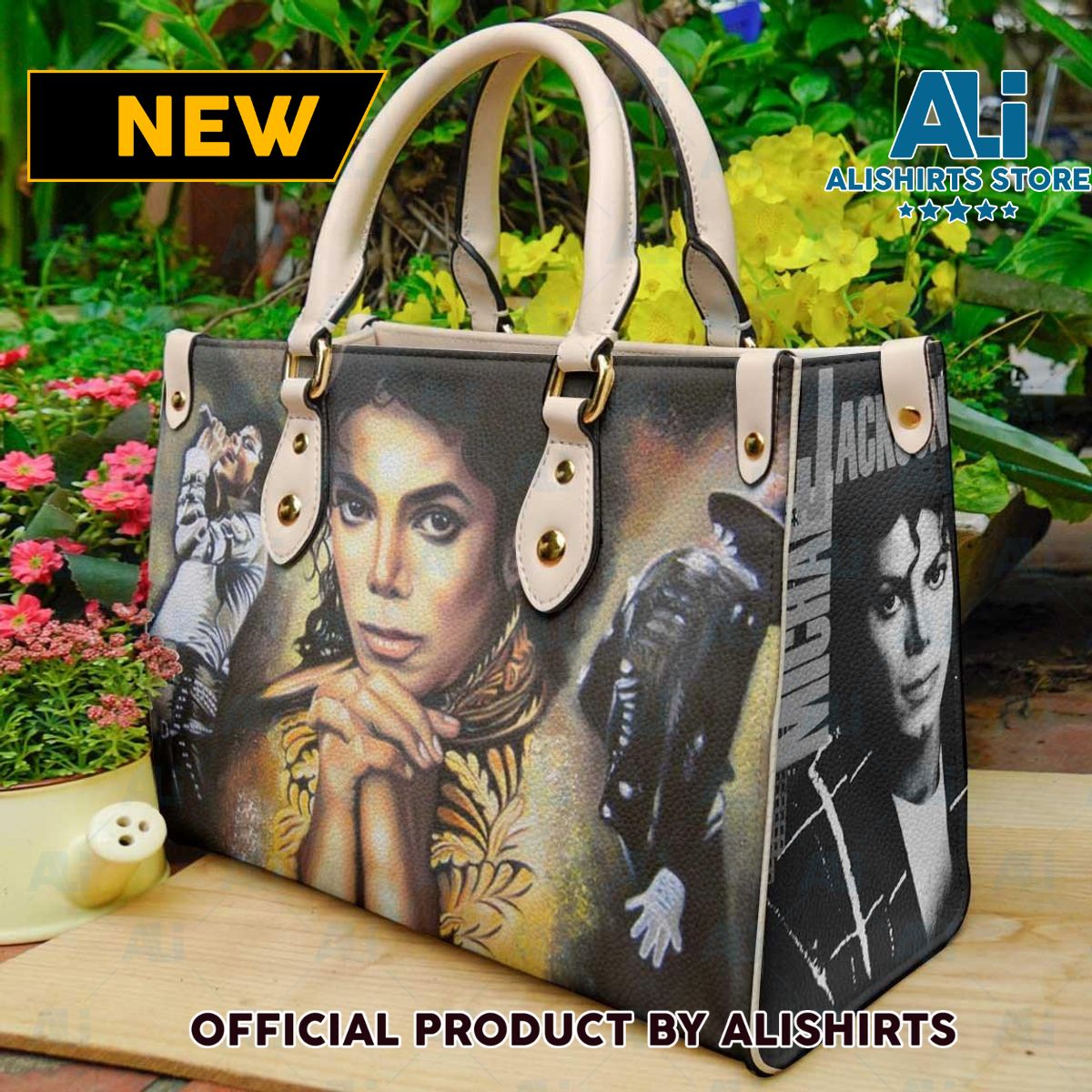 Michael Jackson Potrait Personalized Leather HandBags Women Tote Bag