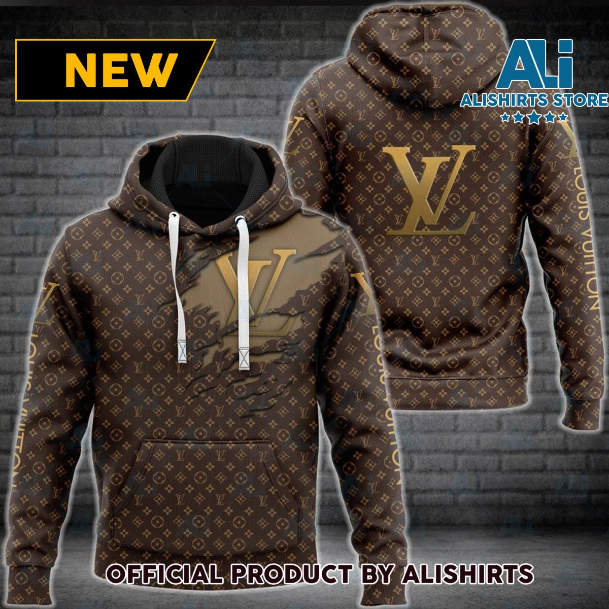 Louis Vuitton LV Brown Pont 9 Hoodie Luxury Brand Outfits