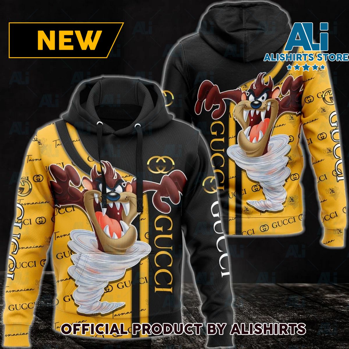 Gucci GG Taz Tasmanian Devil Cartoon Hoodie Luxury Brand Outfits