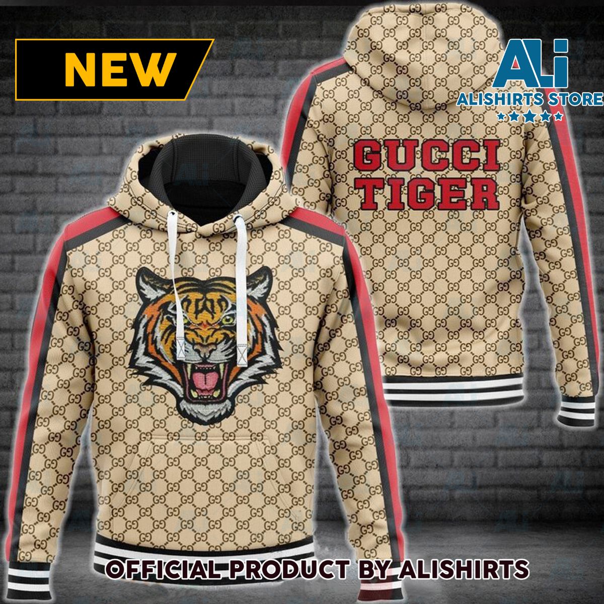 Gucci GG Roaring Tiger Hoodie Luxury Brand Outfits