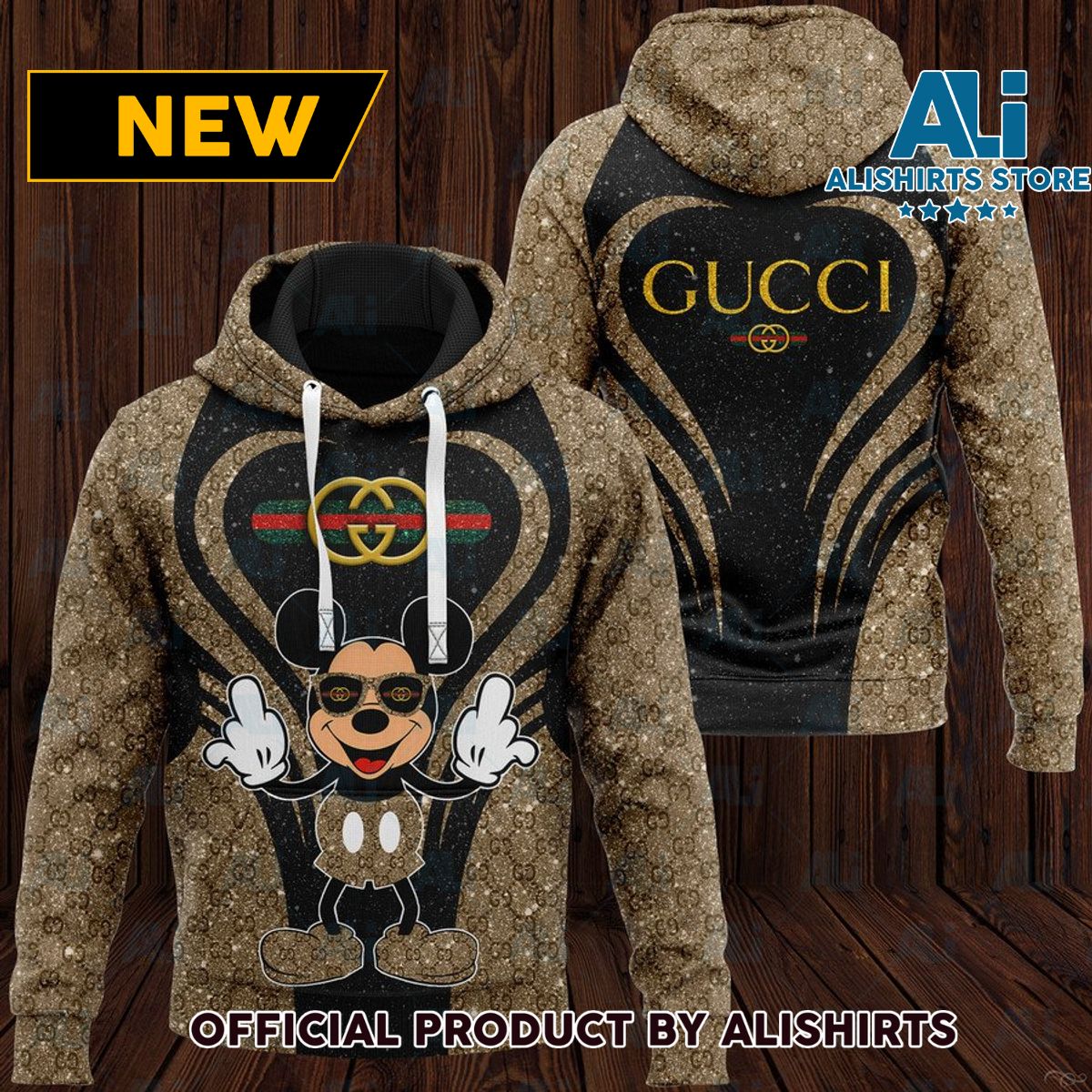 Gucci GG Mickey Sprinkle DIsney Hoodie Luxury Brand Outfits