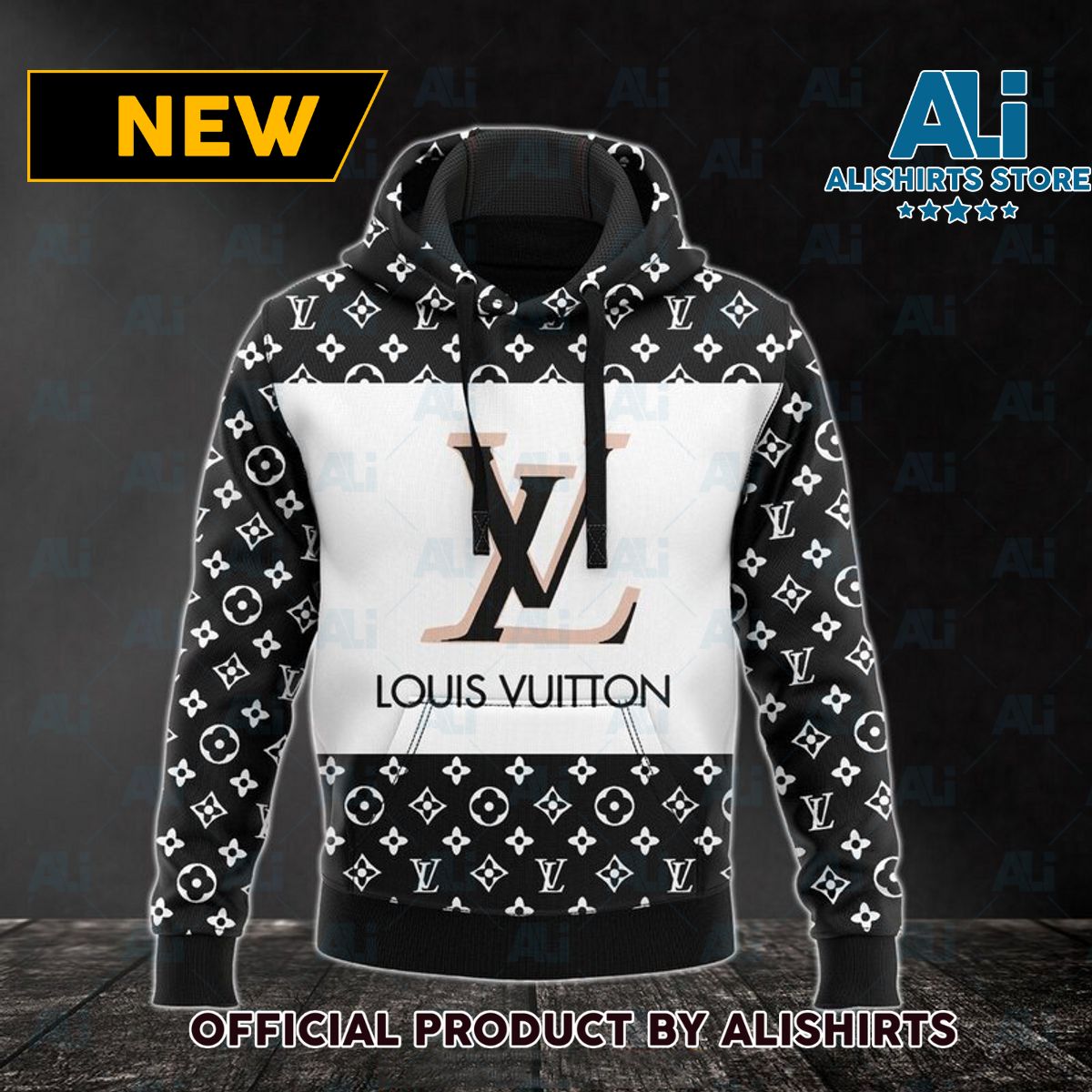 Louis Vuitton LV Black HJ Cave Hoodie Luxury Brand Outfits