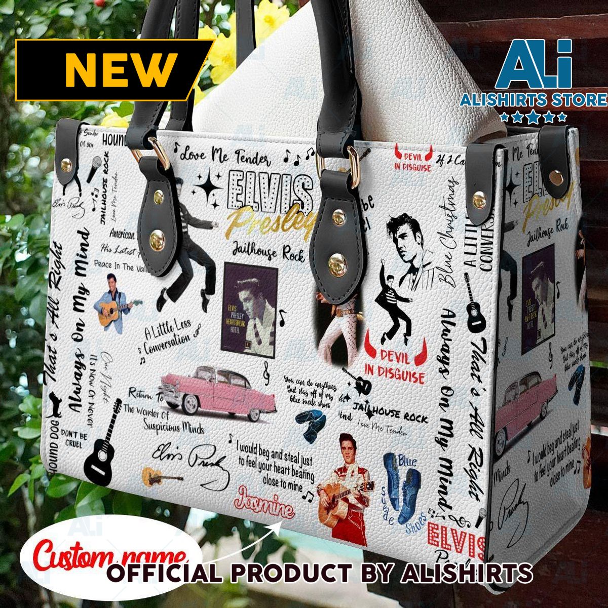 Elvis Presley Personalized Leather HandBags Women Tote Bag