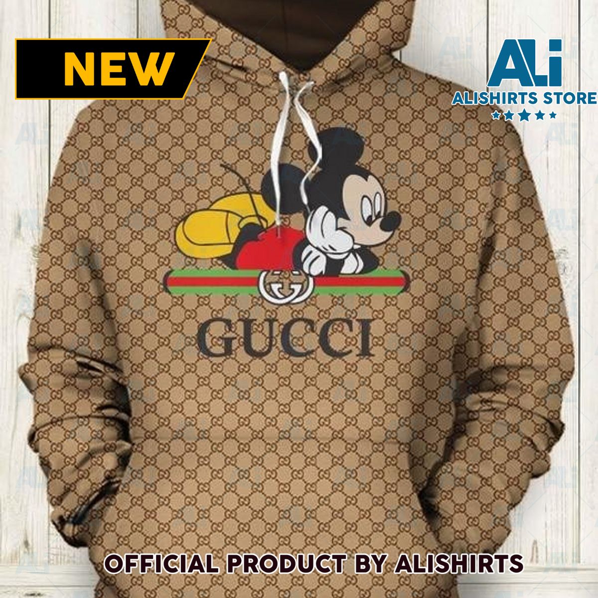 Gucci GG Mickey Mouse Disney mascot Hoodie Luxury Brand Outfits