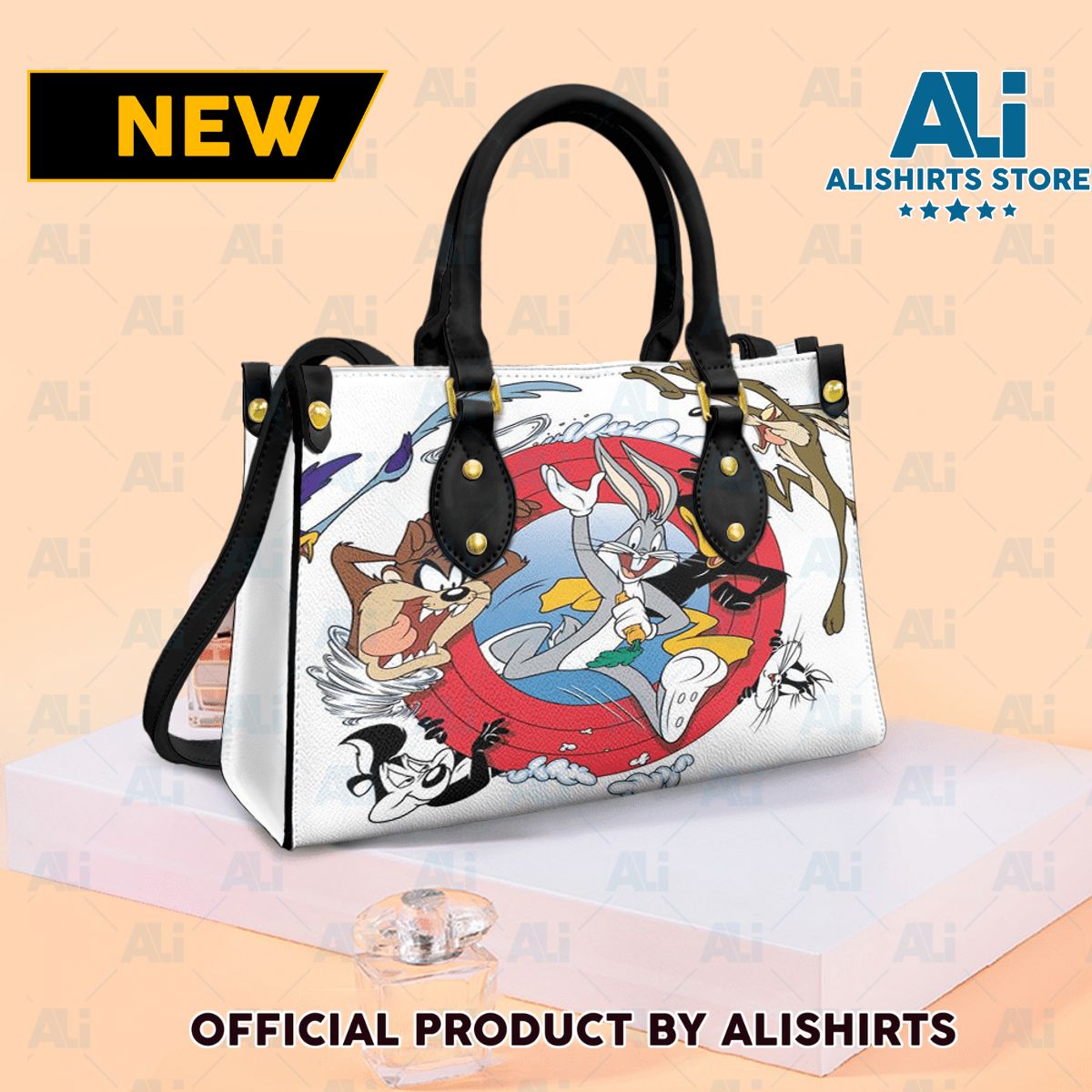 Looney Tunes Characters Personalized Leather HandBags Women Tote Bag