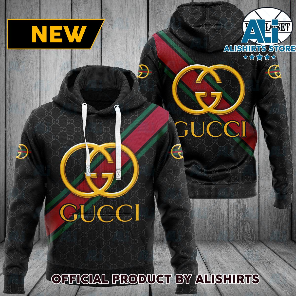Gucci prominent red Hoodie Luxury Brand Outfits