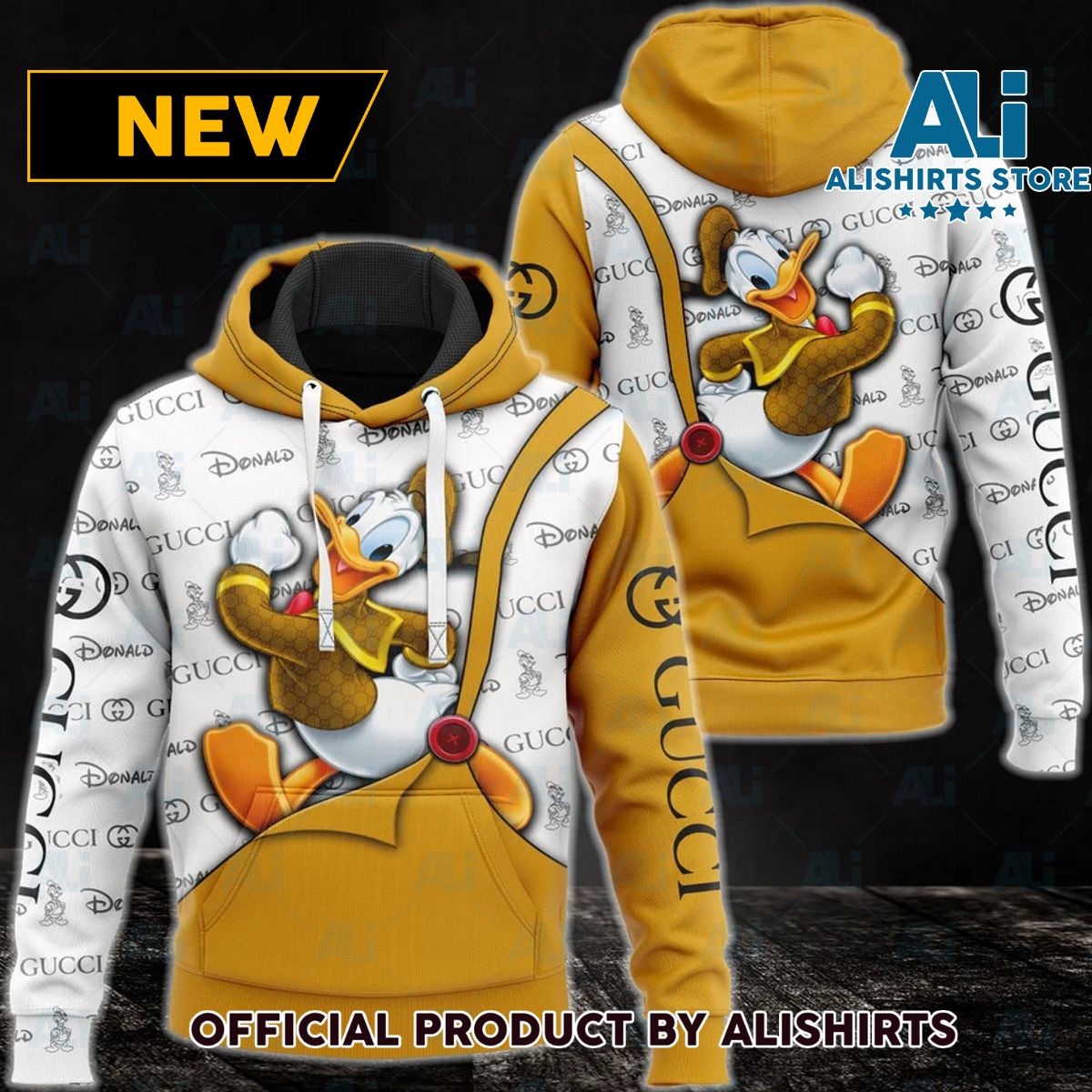 Gucci Donald Duck Disney Hoodie Luxury Brand Outfits