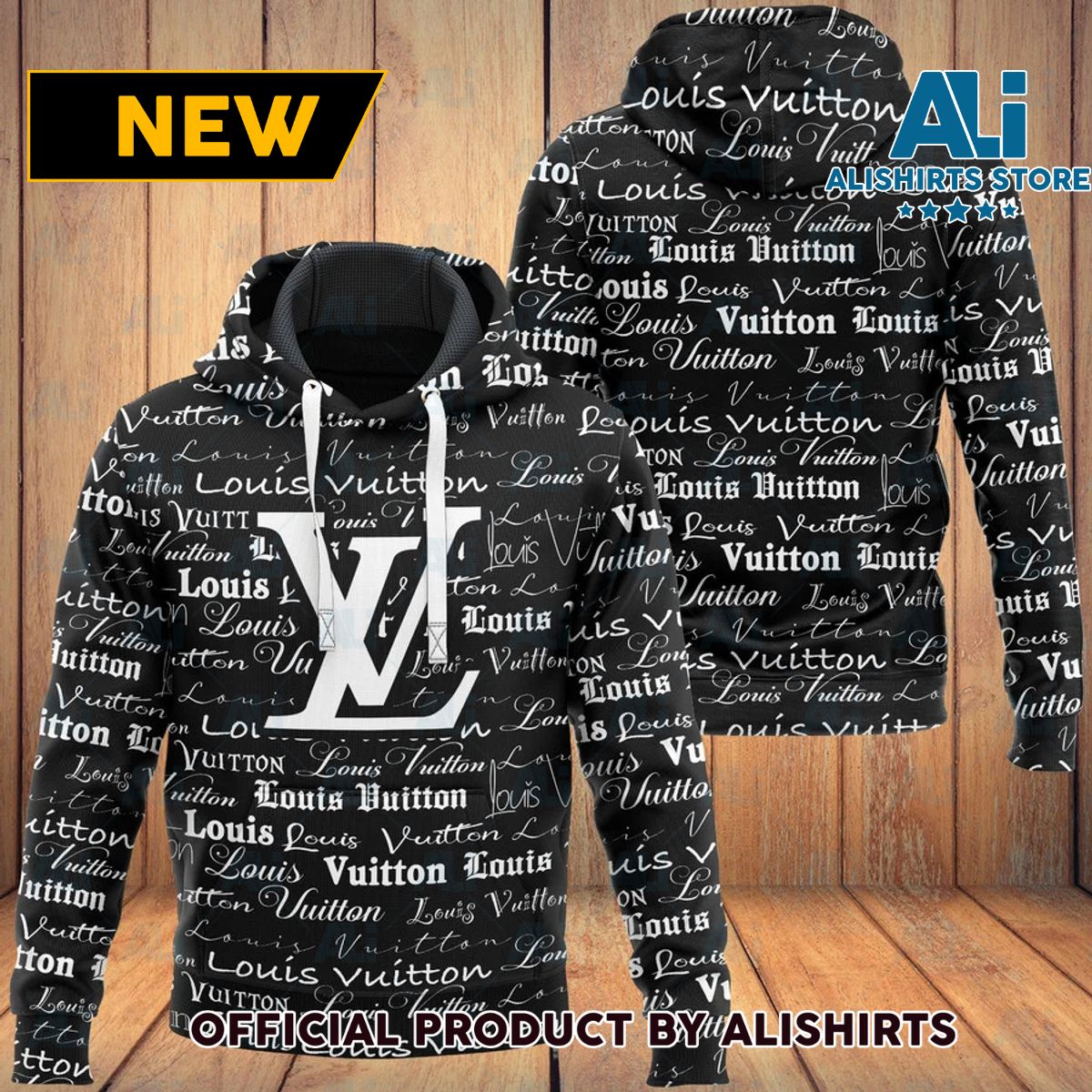 Louis Vuitton LV Various Font Design Hoodie Luxury Brand Outfits