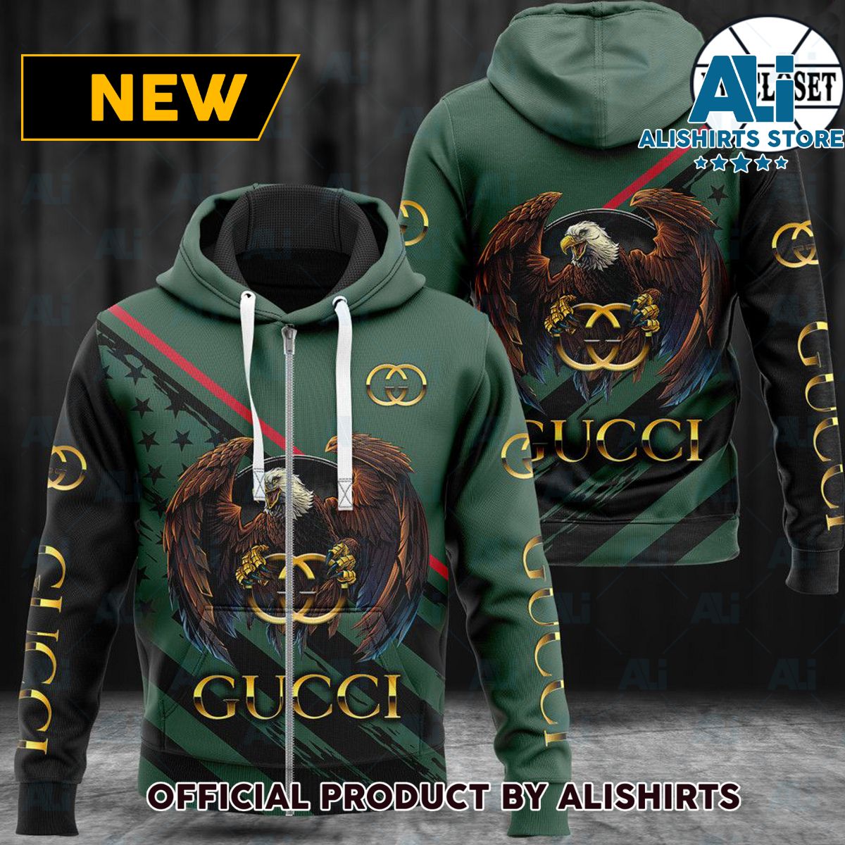 Gucci Eagle Hoodie Luxury Brand Outfits