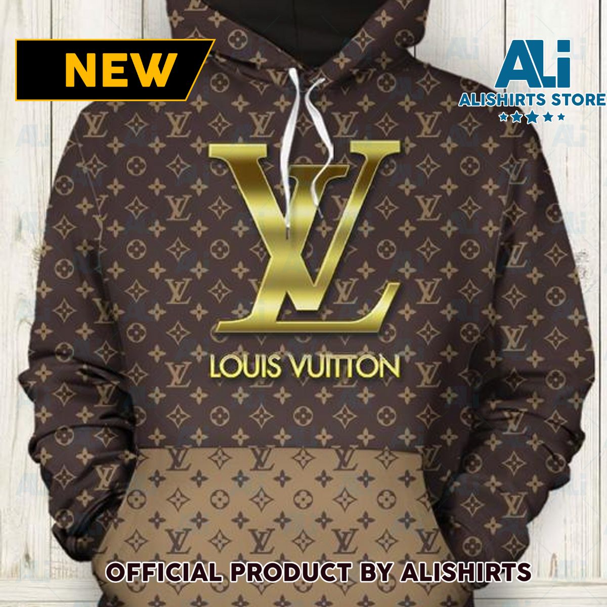 Louis Vuitton LV Original logo Brown Hoodie Luxury Brand Outfits
