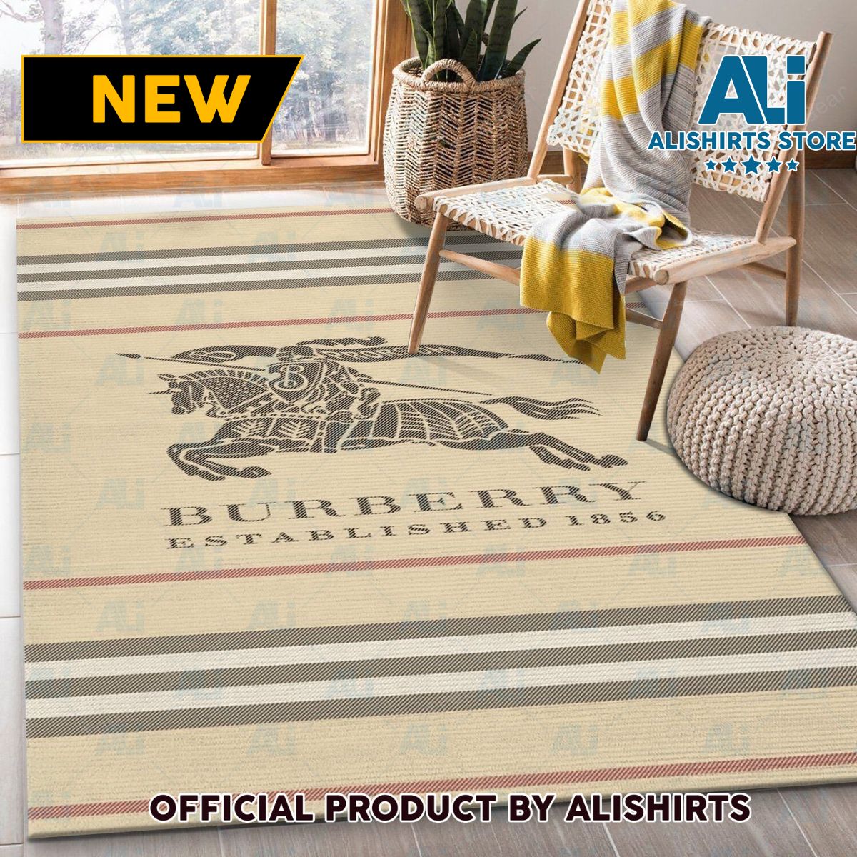 Burberry Classic Vintage 1856 Luxury Brand Rug Carpet For House Decoration