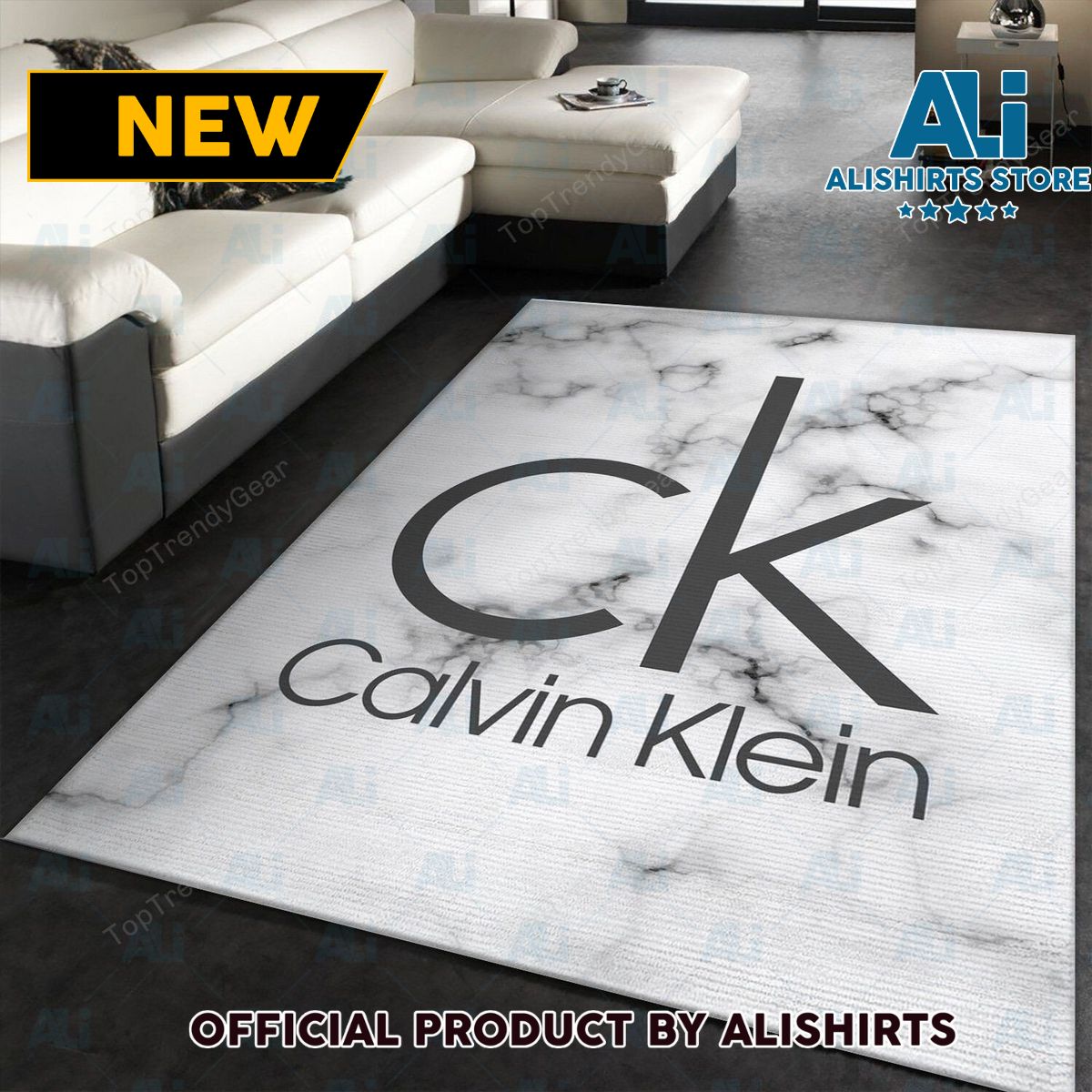 Calvin Klein Ck Designer Marble Luxury Brand Rug Carpet For House Decoration