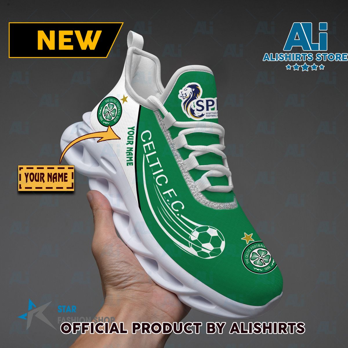 Celtic FC Scotish Football Running Tennis Shoe Maxsoul Sneaker