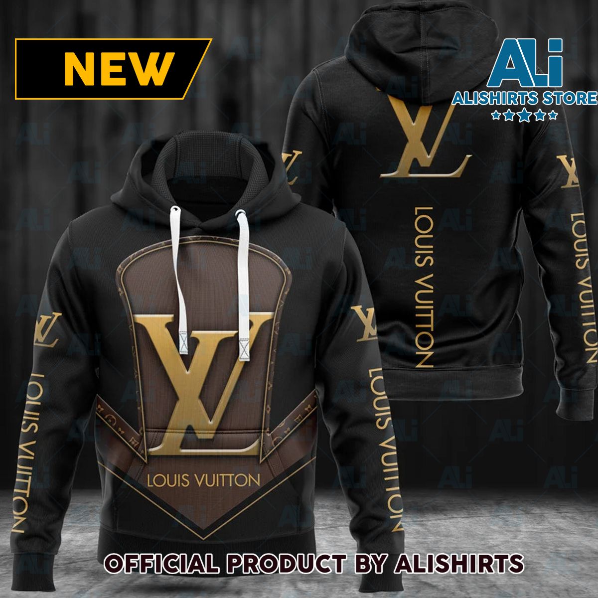 Louis Vuitton LV Black Simple Living Hoodie Luxury Brand Outfits