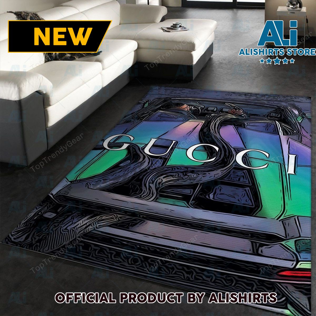 Gucci Super Car Luxury Brand Rug Carpet For House Decoration