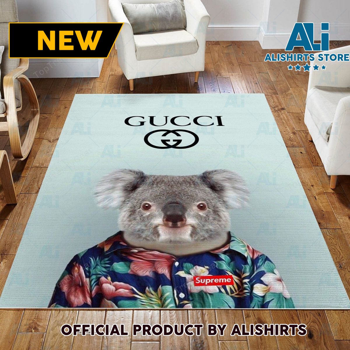 Gucci Supreme Koala Luxury Brand Rug Carpet For House Decoration