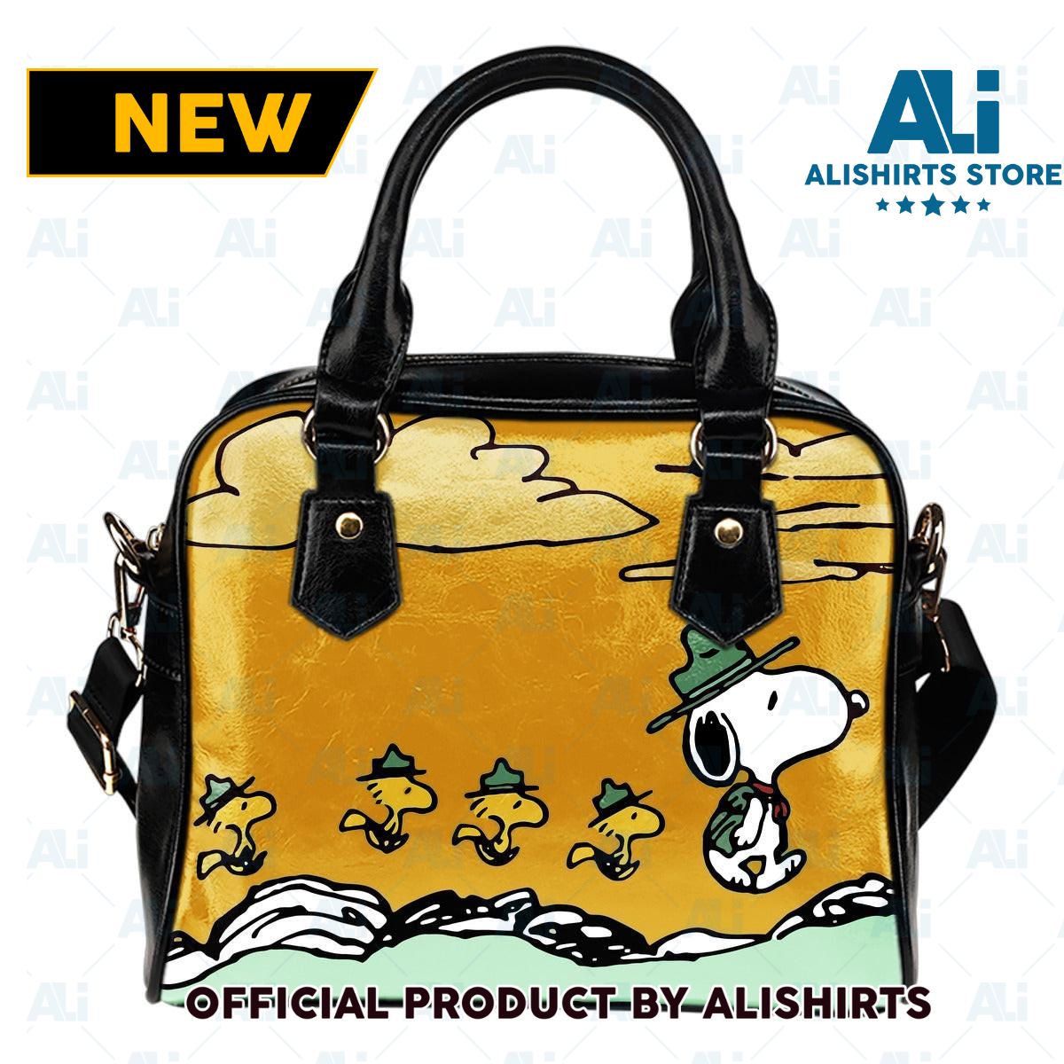 Scout Snoopy The Peanuts Cartoon Personalized Leather HandBags Women Tote Bag