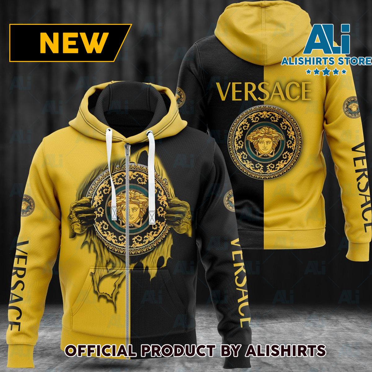 Gianni Versace Shield Hoodie Luxury Brand Outfits