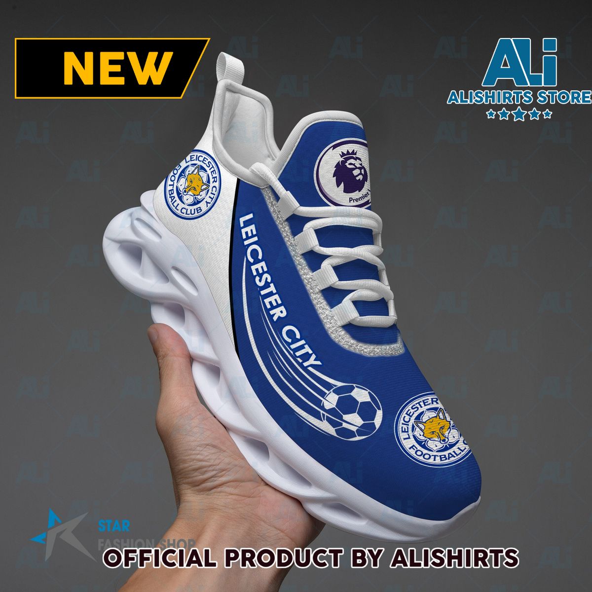 Leicester City FC EPL Running Tennis Shoe Maxsoul Sneaker