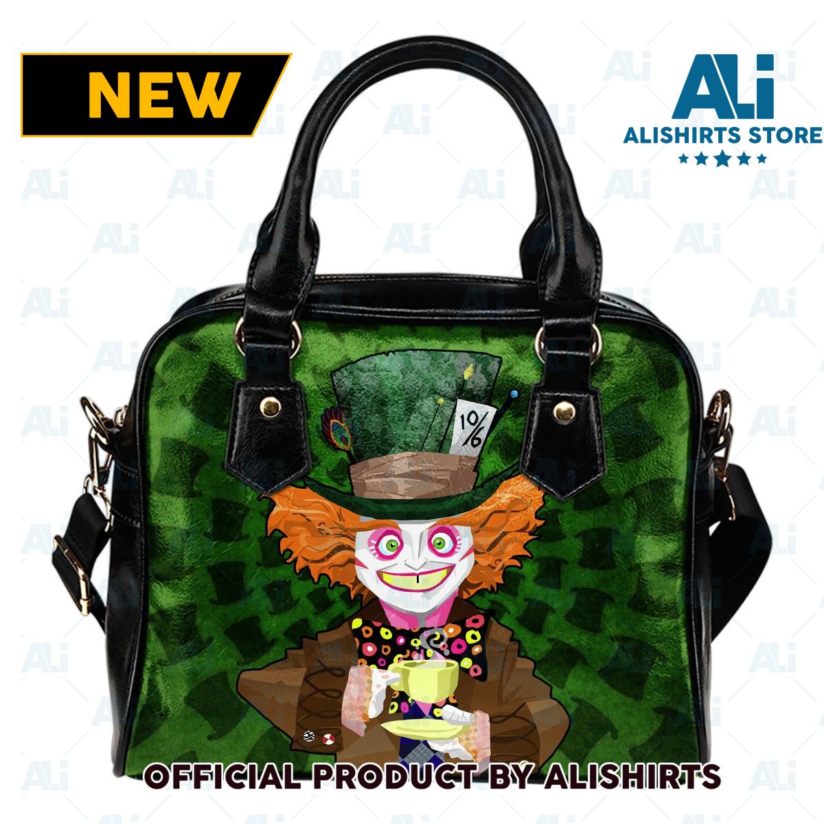 Mad Hatter Disney Personalized Leather HandBags Women Tote Bag