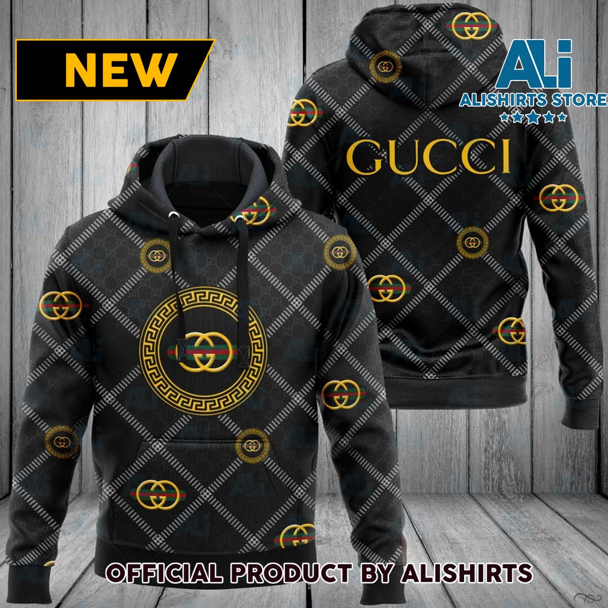 Gucci Checked Hoodie Luxury Brand Outfits