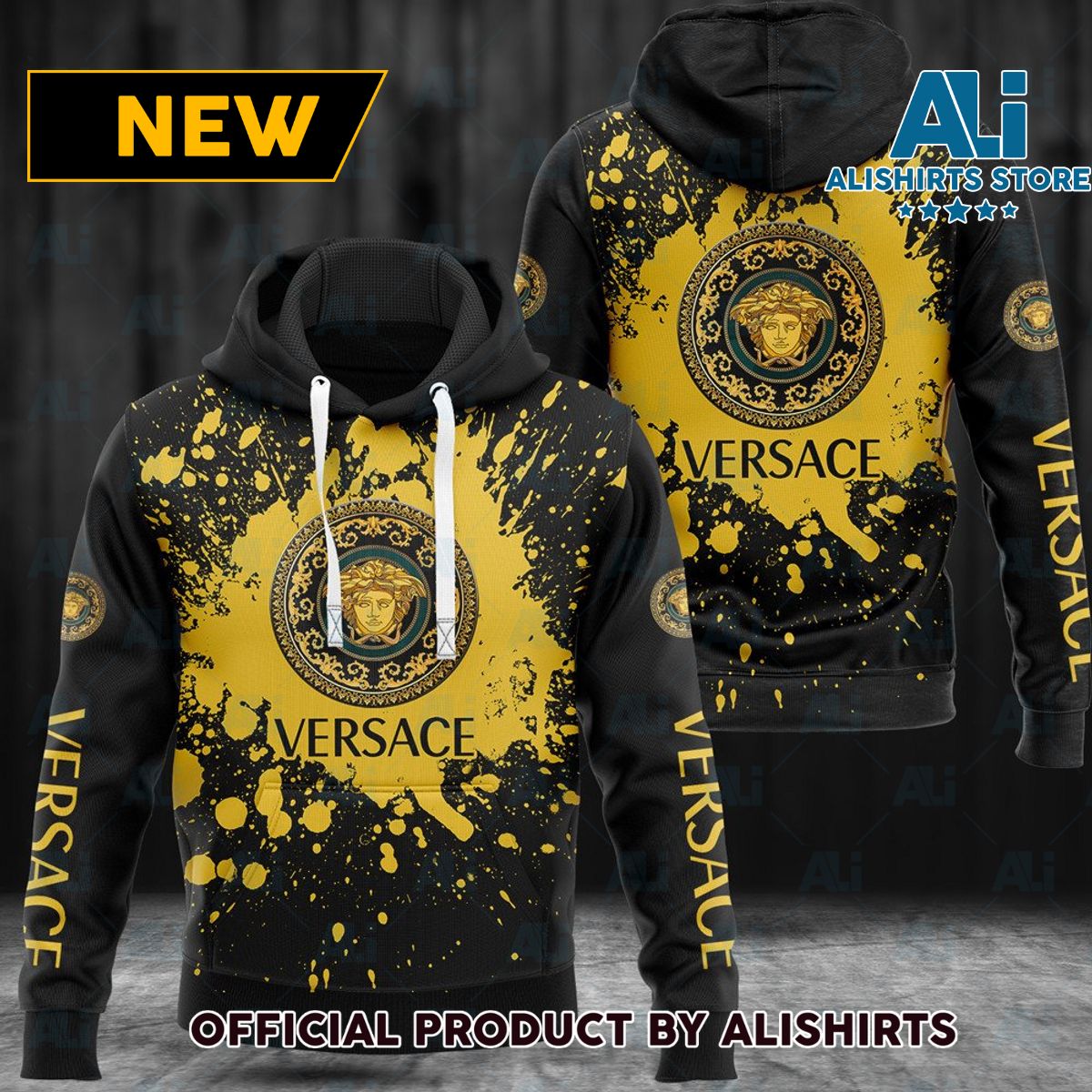 Gianni Versace Splash Hoodie Luxury Brand Outfits