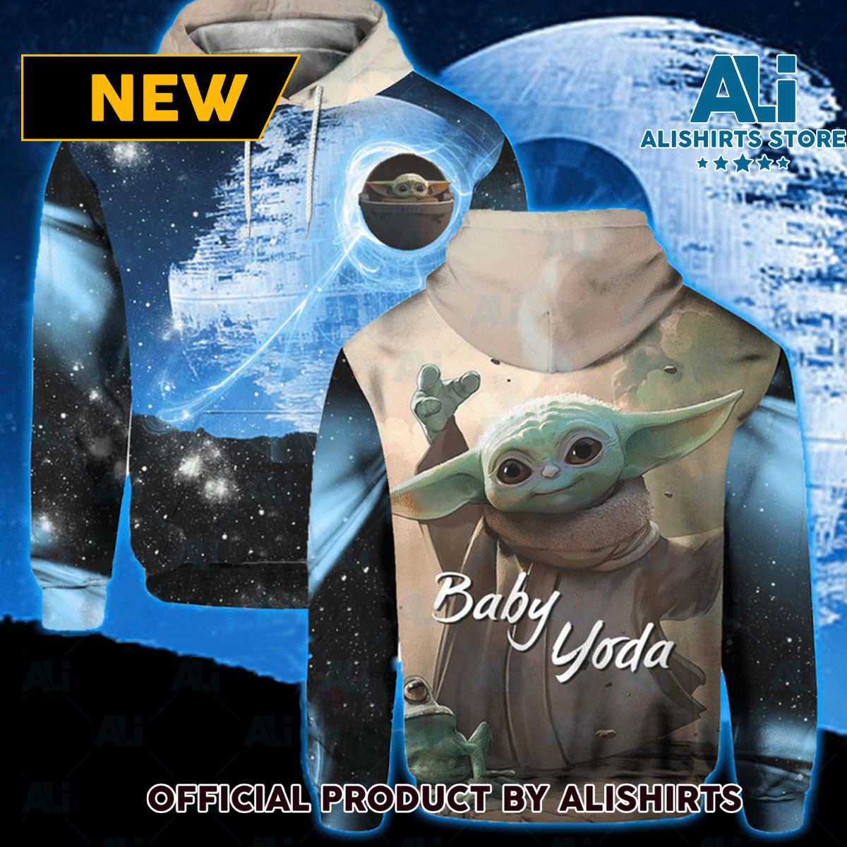 Baby Yoda Cute Hoodie Star Wars Disney Hoodie Luxury Brand Outfits